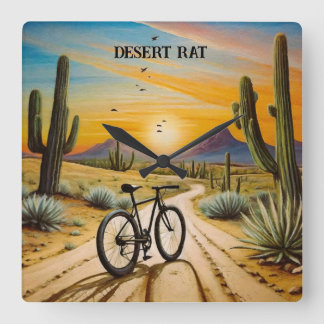 Desert Rat, customisable Square Wall Clock