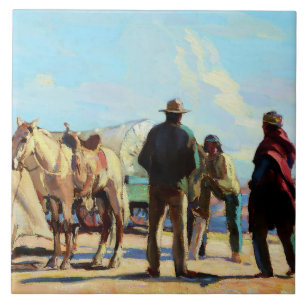 “Desert Rendezvous” by Carl Oscar Borg Tile
