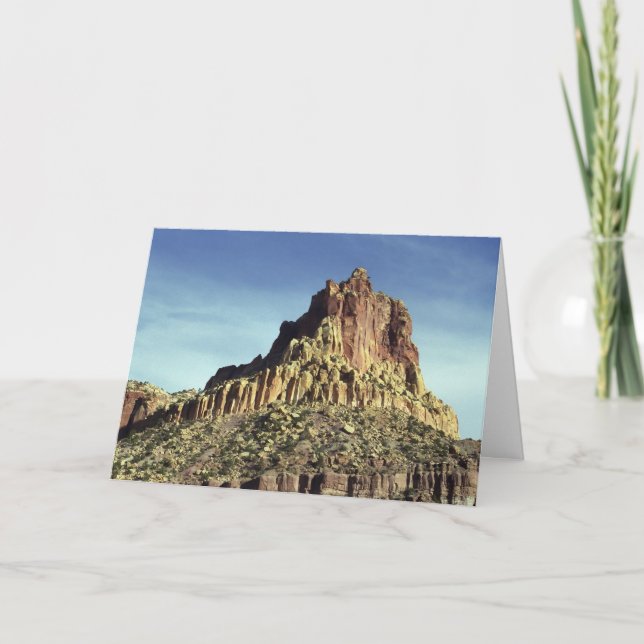 Desert Rock Mountain Peak Landscape Photo Card (Front)