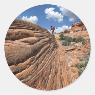 Desert Rocks - Grand Canyon - Thunder River Trail Classic Round Sticker