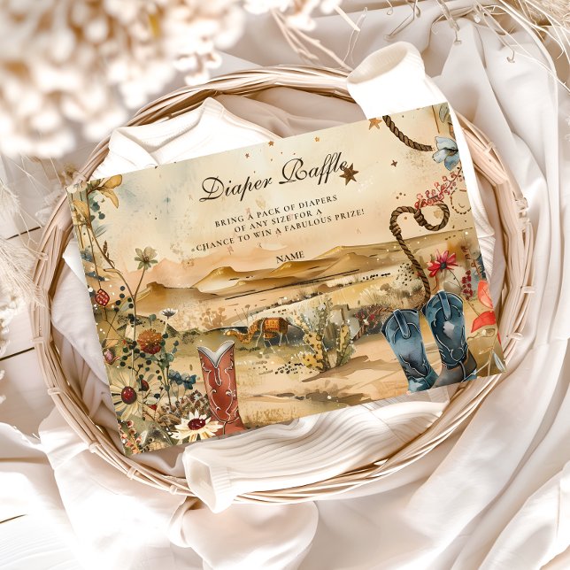 Desert Rodeo Western Diapper Raffle Enclosure Card (Creator Uploaded)