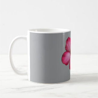 Desert Rose (Adenium) with a single leaf Coffee Mug