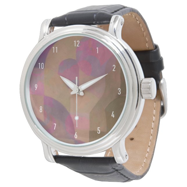 Desert Rose Arches – Warm Abstract Geometry Watch (Angled)