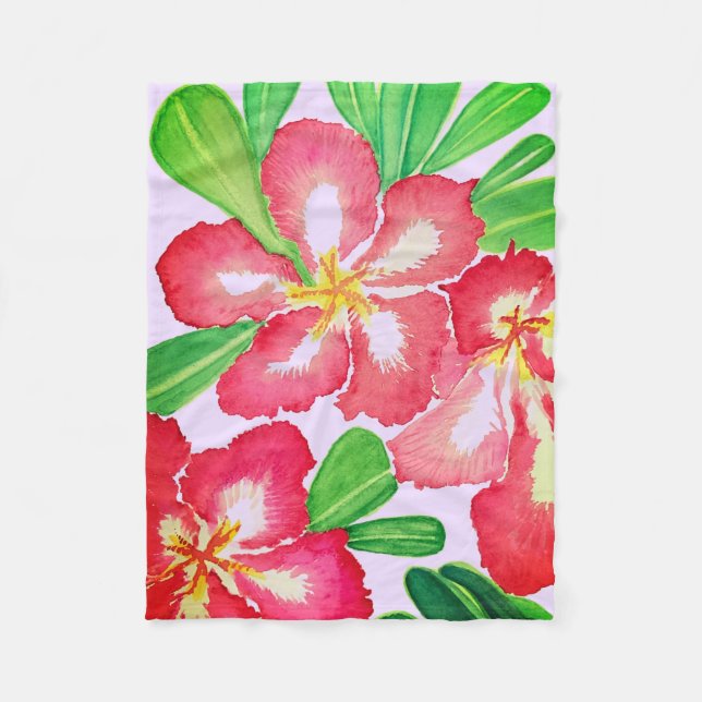 Desert Rose Fleece Blanket (Front)