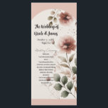 Desert Rose Pink Floral Greenery Wedding Program Programme<br><div class="desc">Wedding Program. check out the entire collection.
Customise this for your Wedding or special event.</div>
