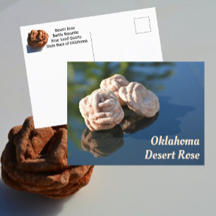 Desert Rose Sand Quartz Rock Oklahoma Postcard