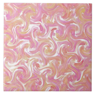 Desert Rose Swirl Ceramic Tile
