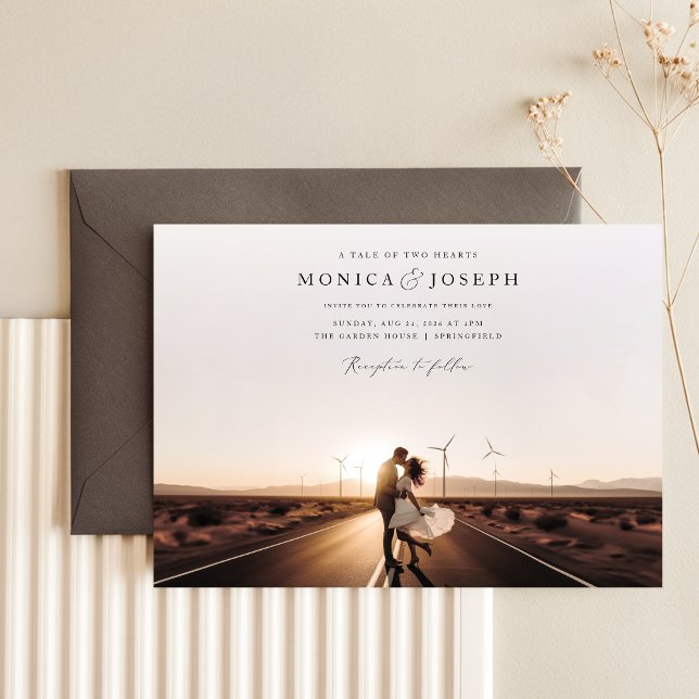 Desert Rustic Chic Photo Wedding Invitation (Creator Uploaded)