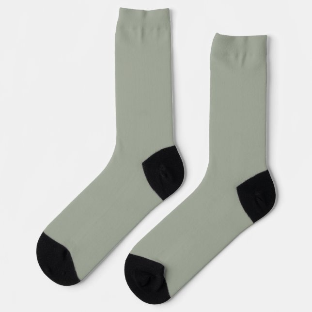 Desert Sage Solid Colour Socks (Left)