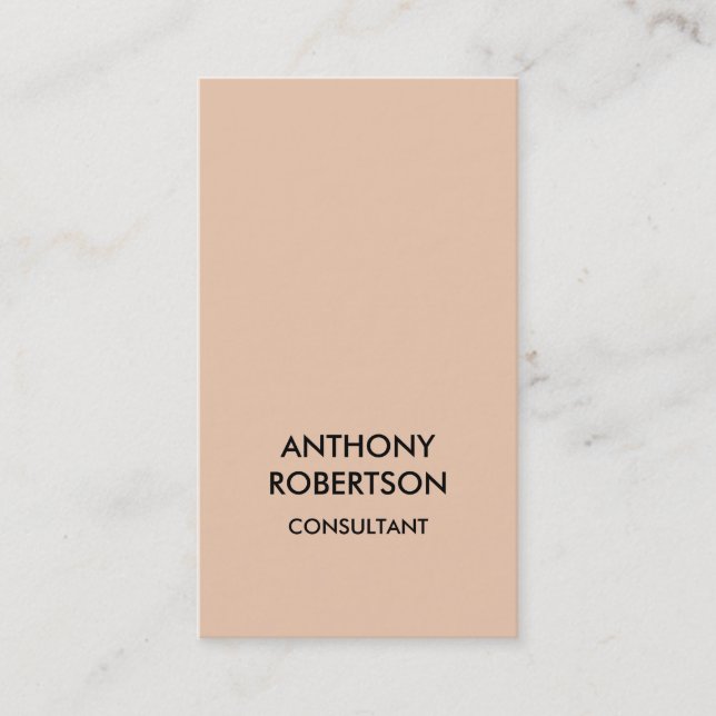 Desert Sand Beige Colour Attractive Business Card (Front)