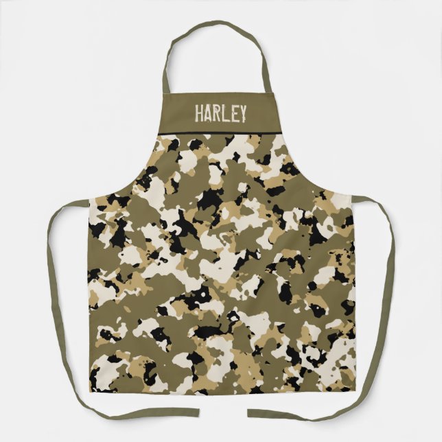 Desert Sand Camo Custom Apron (Front)