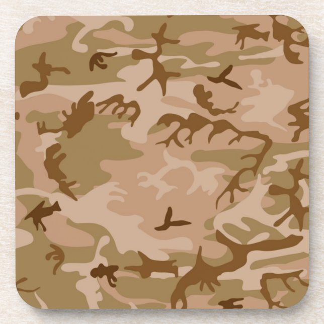 Desert Sand Camoflauge Beverage Coaster (Front)