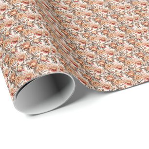 Desert Sand Floral Wrapping Paper