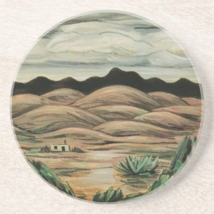 Desert Scene by Marsden Hartley, Vintage Fine Art Coaster