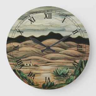 Desert Scene by Marsden Hartley, Vintage Fine Art Large Clock