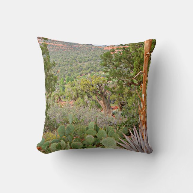 Desert scene, Sedona, nature, cactus, Cushion (Front)