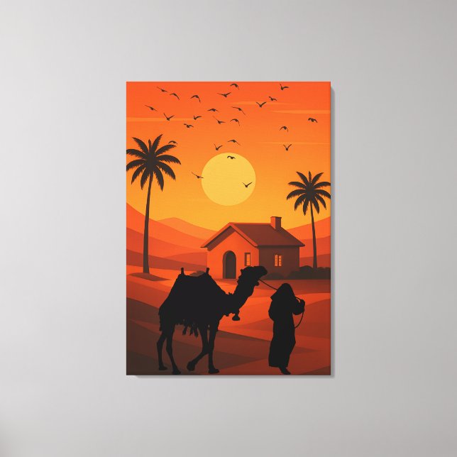 Desert Serenity at Sunset Canvas Print (Front)