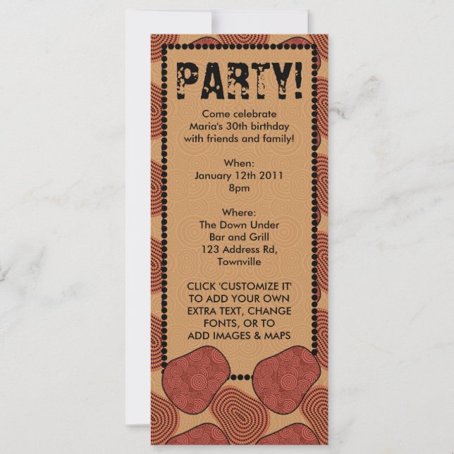 Desert, skinny invitation (Front)