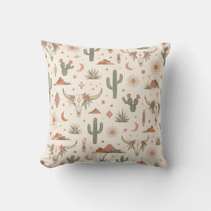 Desert Skull Southwest Ranch Accent Cushion