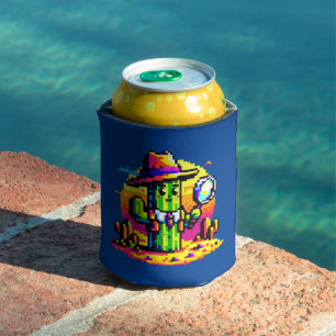 Desert Sleuth: 8-Bit Cactus Detective Adventure Can Cooler