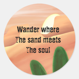 Desert Soul Wanderer Classic Round Sticker