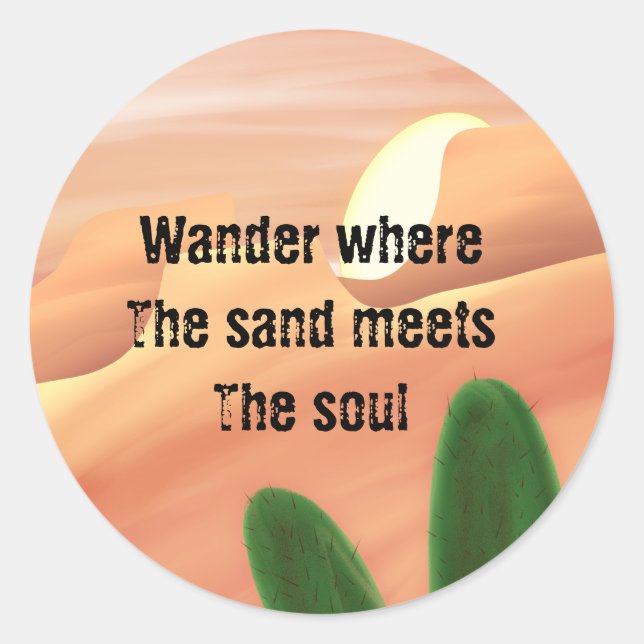 Desert Soul Wanderer Classic Round Sticker (Front)