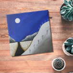 Desert Southwest Arizona Folk Art Tile<br><div class="desc">Enjoy this southwest desert ceramic tile with an image of an Arizona folk art piece by Indiamoss. With colours of deep blue and earth tones,  this piece makes a fun gift or an addition to your home decor.</div>