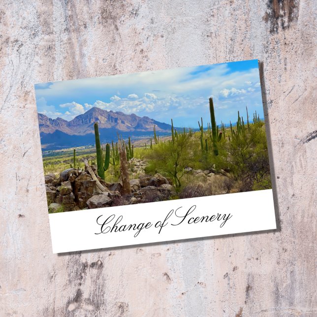 Desert Southwest New Home Elegant Moving Announcement Postcard (Creator Uploaded)