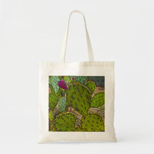 Desert Southwest Succulent Prickly Pear Cactus  Tote Bag