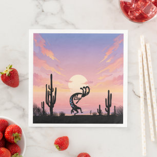 Desert Southwestern Kokopelli Napkin