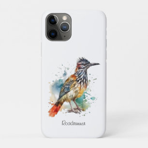 Desert Spirit, Roadrunner in Watercolor custom iPhone 11 Pro Case