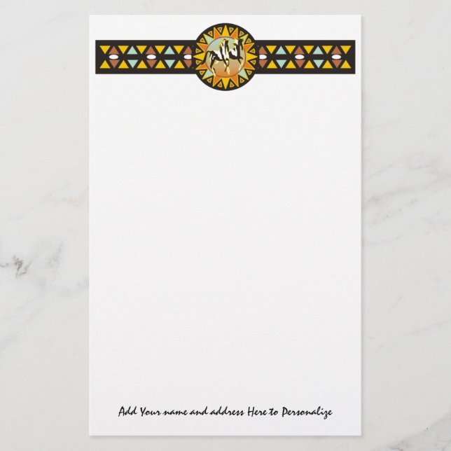 Desert Star Paint Horse Stationary Stationery (Front)