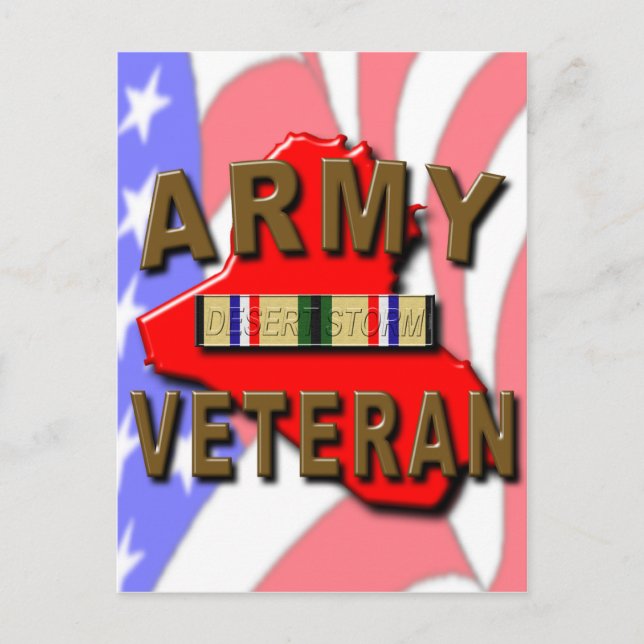 Desert Storm ARMY Veteran Postcard (Front)