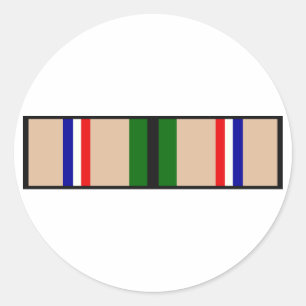 Desert Storm Ribbon Classic Round Sticker
