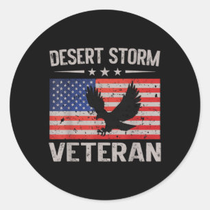 Desert Storm Veteran Persian War Service Ribbon  Classic Round Sticker