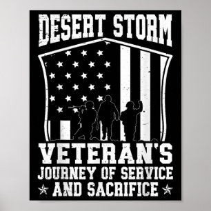 Desert Storm Veteran Persian War Service Ribbon Poster