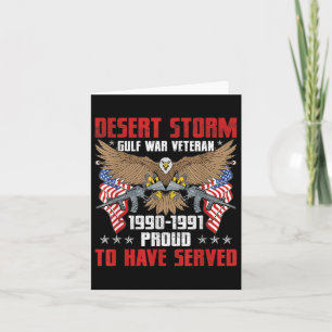 Desert Storm Veteran Pride Persian Gulf War Card