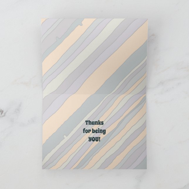 Desert Stripes Thank You Card (Inside)
