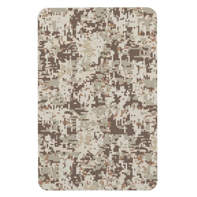 Desert Style Digital Camouflage Beige Decor Magnet (Vertical)