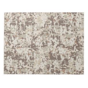 Desert Style Digital Camouflage Beige Decor Notepad