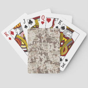 Desert Style Digital Camouflage Decor Playing Cards