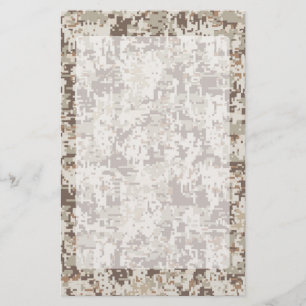 Desert Style Digital Camouflage Stationery