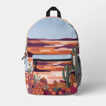 Desert Succulent Backpack – Abstract Landscape