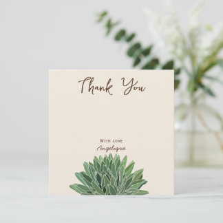 Desert Succulent Thank You Card