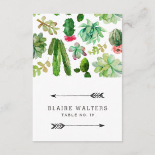 Desert Succulent Wedding Place Cards