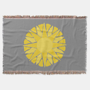 Desert Sun! grey Throw Blanket