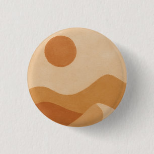 Desert Sun Minimal 3 Cm Round Badge