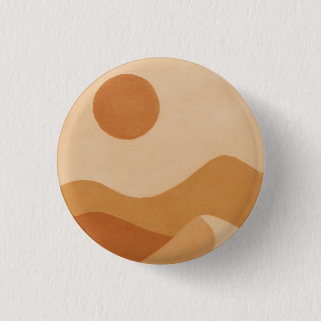 Desert Sun Minimal 3 Cm Round Badge (Front)
