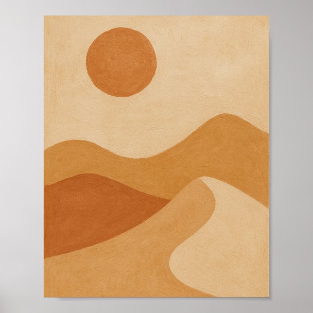 Desert Sun Minimal Poster (Front)