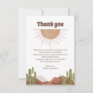 Desert Sun Thank you Baby shower